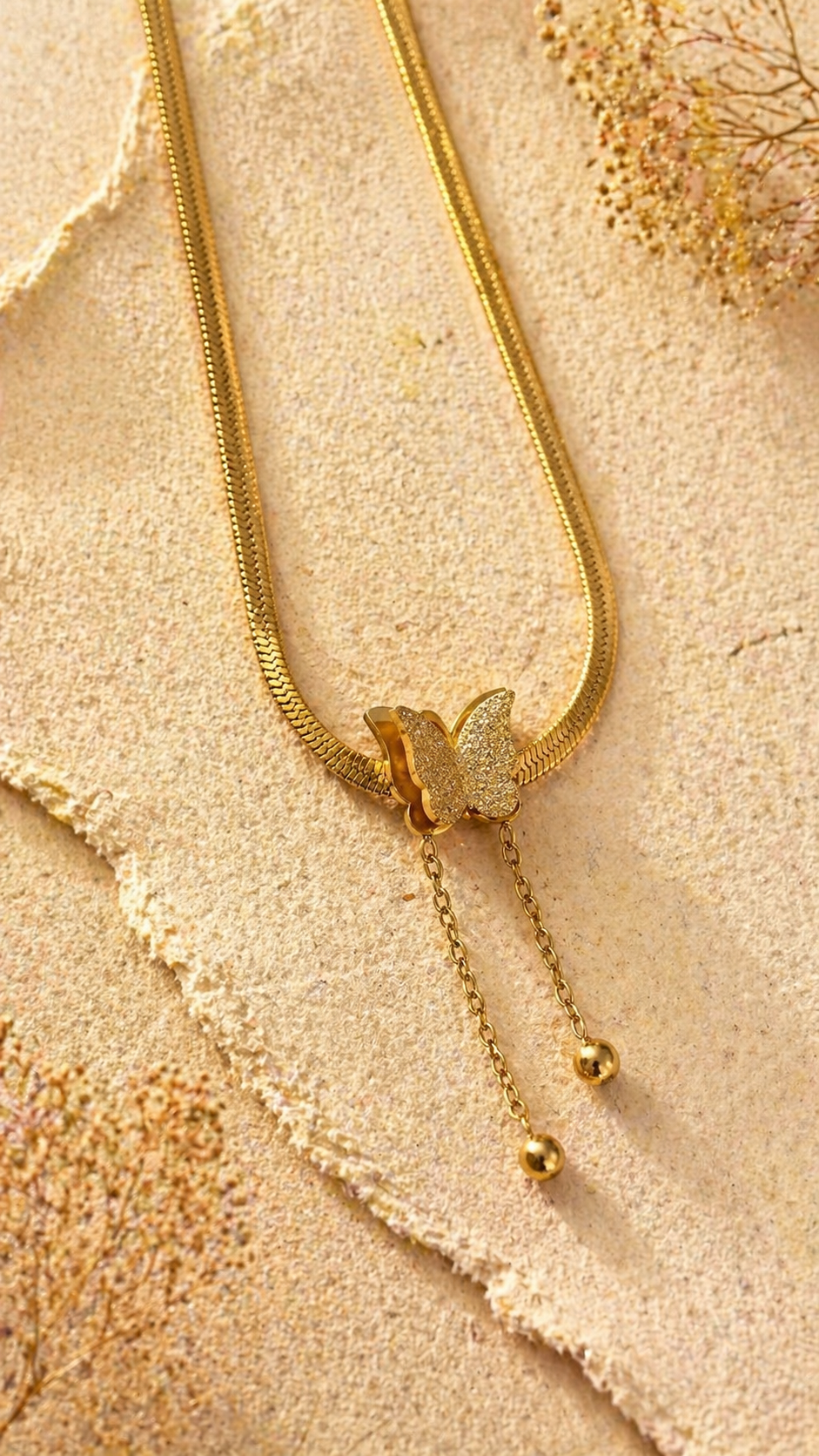 ✨ Golden Butterfly Necklace ✨