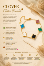 Colorful Clover Charm Bracelet: Timeless Luck &amp Elegance 🌿