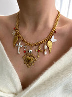 ANGEL'S EMBRACE MULTI CHARM NECKLACE
