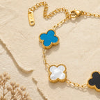Colorful Clover Charm Bracelet: Timeless Luck &amp Elegance 🌿