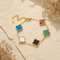 Colorful Clover Charm Bracelet: Timeless Luck &amp Elegance 🌿