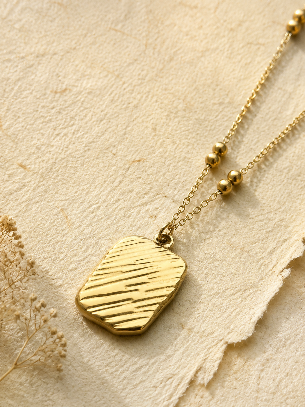 ✨ Golden Rose Charm Necklace ✨