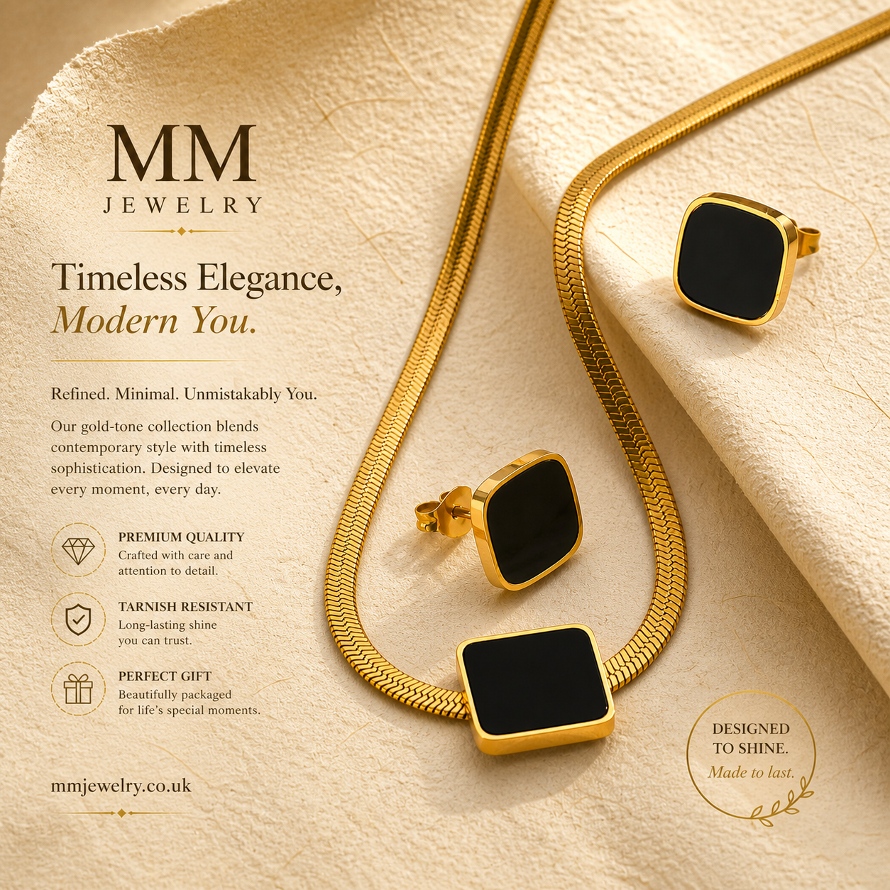✨ Modern Gold &amp; Onyx Set ✨