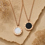 MM Jewelry: Rose Gold Necklace with Roman Numeral Pendant