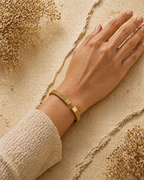 MM Jewelry: Elegant Gold Mesh Cuff Bangle