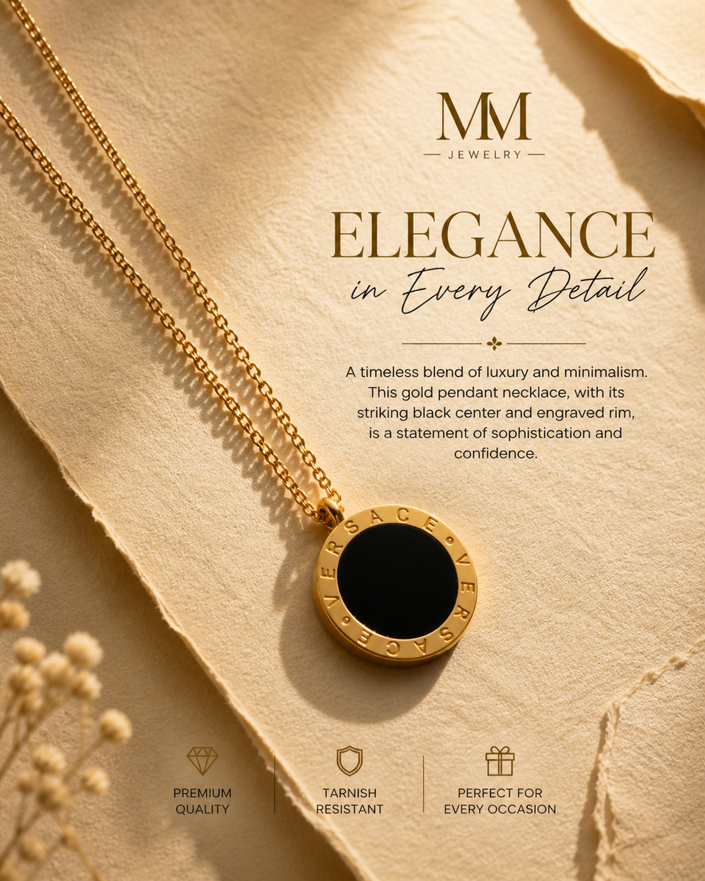 ✨ Midnight Gold Pendant Necklace ✨