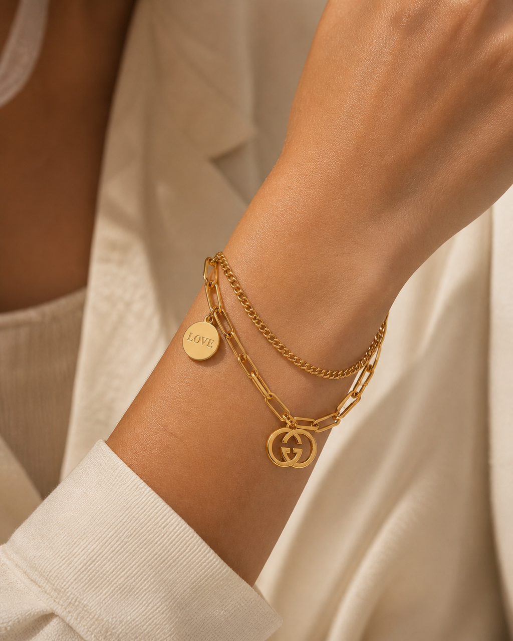 ✨ Golden Link Love Bracelet ✨Designer GG