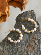 AMIYA PEARL HOOP EARRING